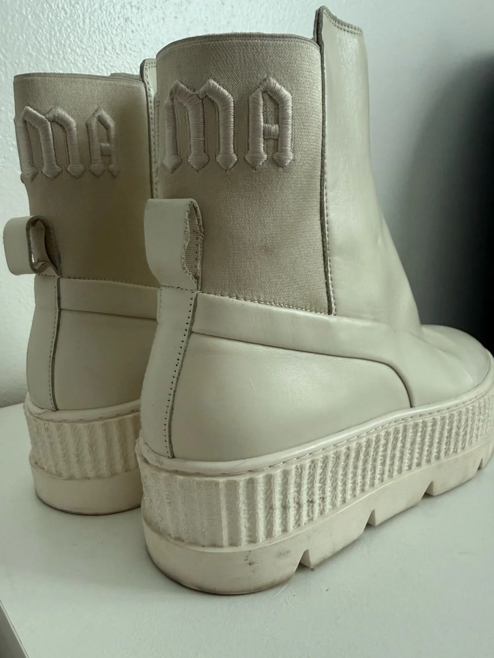 Puma Fenty by Rihanna Cream Platform Ankle Boots